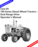 Case IH 700 Series Diesel Wheel Tractors – Dual Range Drive Operator’s ...